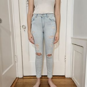 Garage Ripped Jeans Size 3 Garage Skinny Jeans Light Blue Garage Jeans Women's